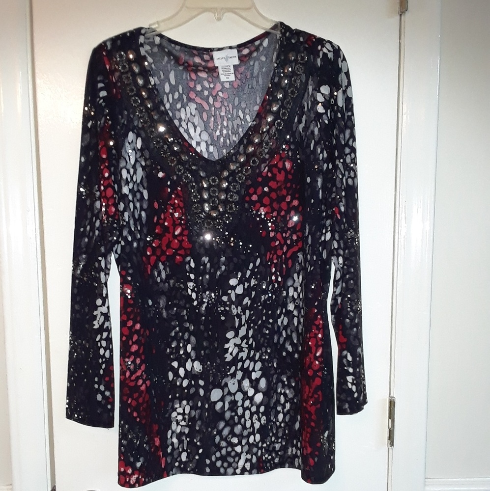 A beautiful blouse with sequins on it